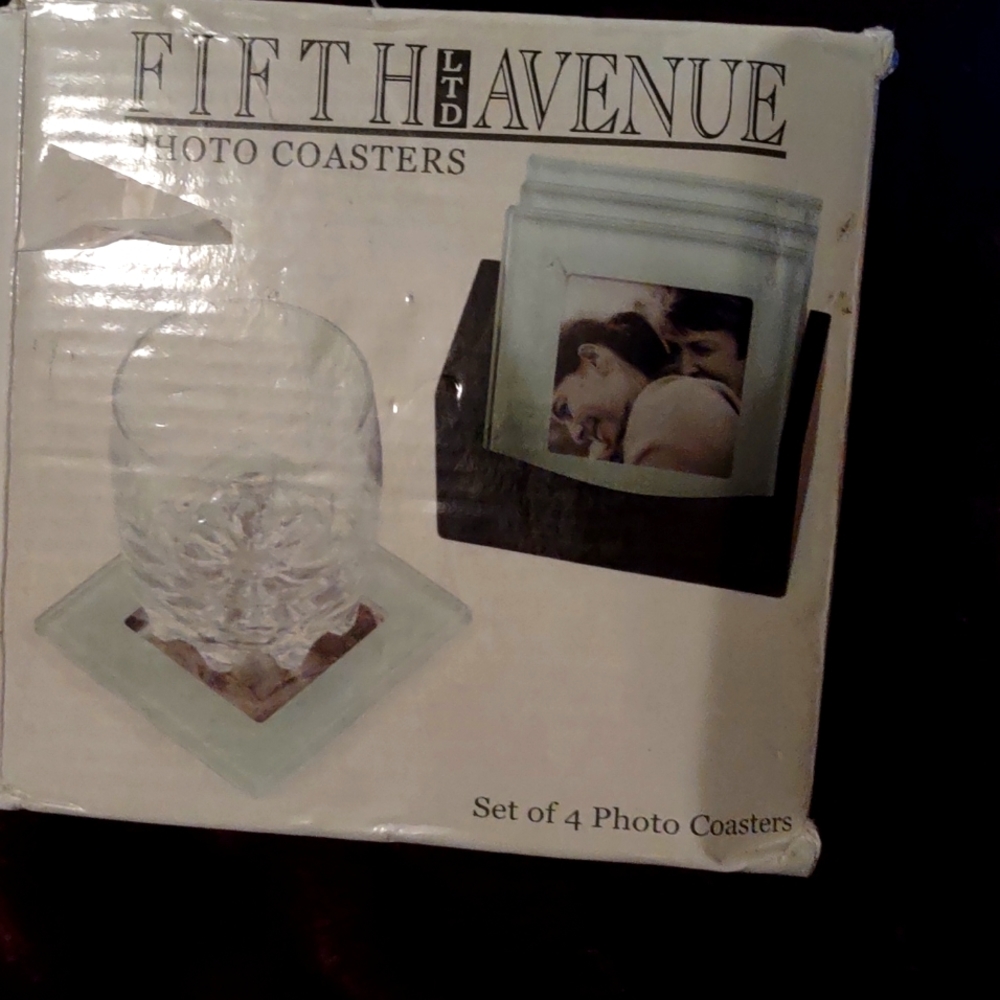 Fifth ltd avenue glass coaster with photos